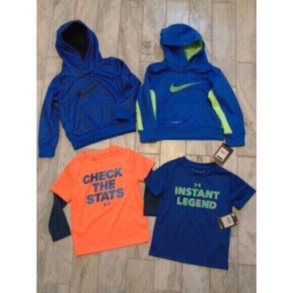 NEW Nike & Under Armour boys size 2T sweatshirt shirt 4pc Bundle Retails $120